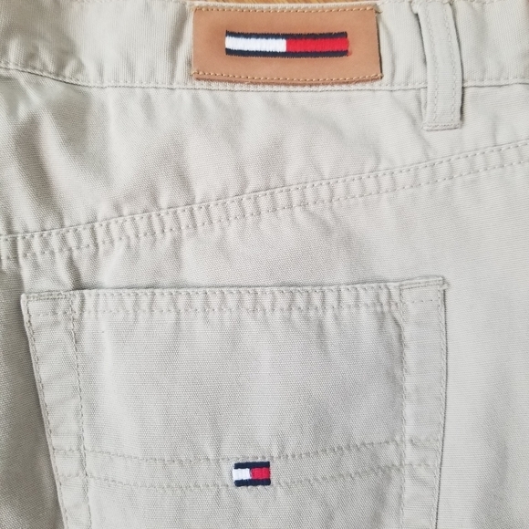 Y2K Tommy Hilfiger Cropped Khaki Pants, all cotton, women 14 - Picture 5 of 8